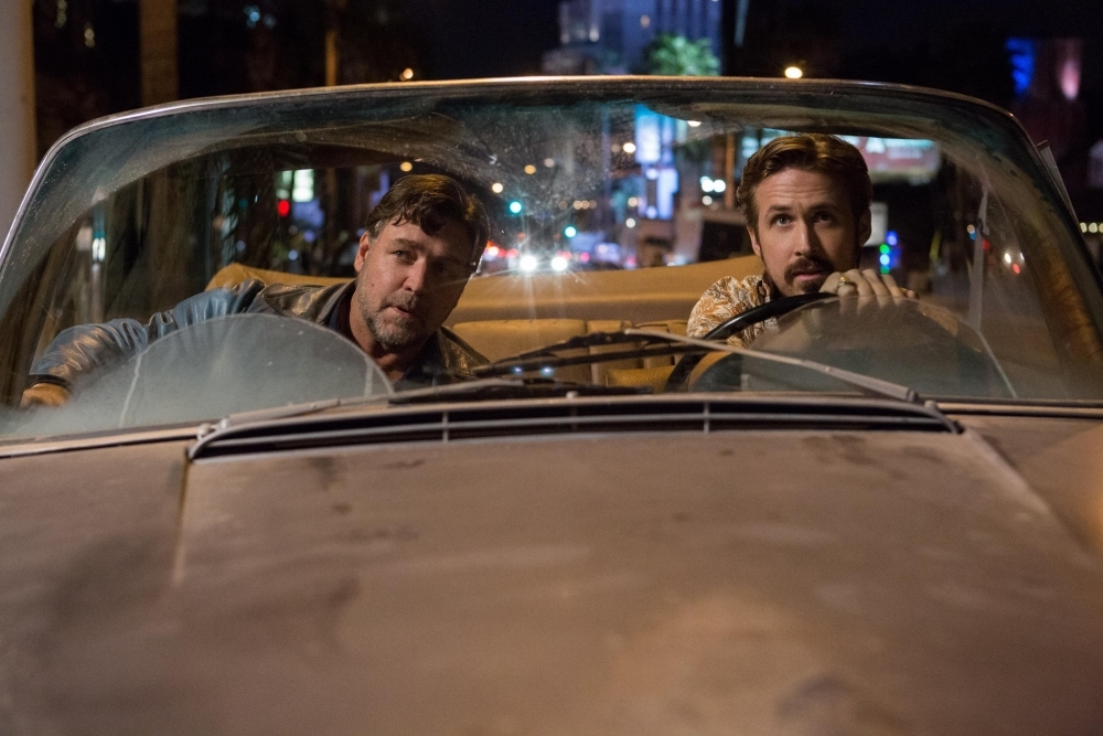 رایان گاسلینگ و راسل کرو در فیلم «مردان خوب»(the nice guys)